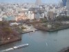 「此附近 本能寺址」の石碑が立っているだけ。(御所近くの今の本能寺は秀吉が移築したもの)。写真は大阪市内のホテルから望んだ淀川。竜馬も伏見の寺田屋までここを上下した。流れが穏
