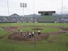 梶原翔斗選手(1年)が同じく大分・東部出身で、長池城磨選手(2年)が東郷学園の3人である。対する日南学園は捕手で3番の正岡弘基選手(3年)は大阪・西淀、右翼手で4番の草清優真選手→