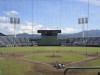 18日は雨に降り振られたが、25日の決勝戦は快晴。梅の握り飯2つと茶水を持参してバックネット裏で孤独観戦。試合は互角の戦いの末、宮崎工業の勝利。8回表、聖心ウルスラの山口投手が臨